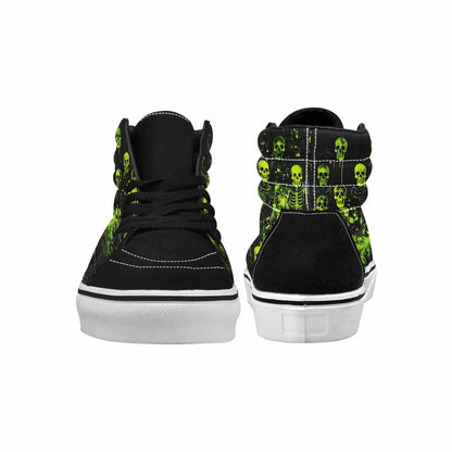 MEN'S Skeletons × Neon Green High Top Canvas Neon Fantasy Shoes