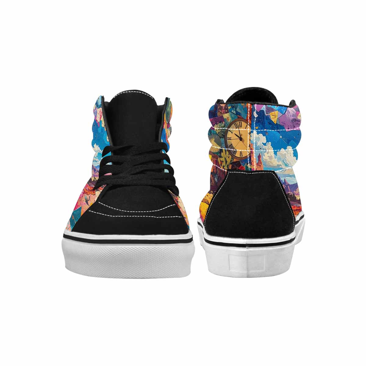 MEN'S Surreal Dream Fragment High Top Canvas Vibrant Chaos Sneakers
