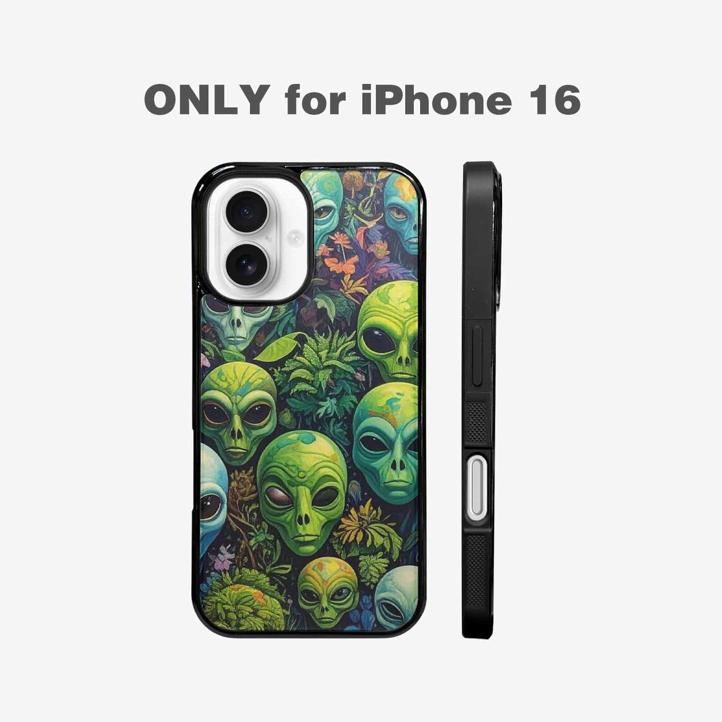 iPhone 16 Case — Aliens Pattern Hundreds Of Sma Ajm, Original Design Phone Case