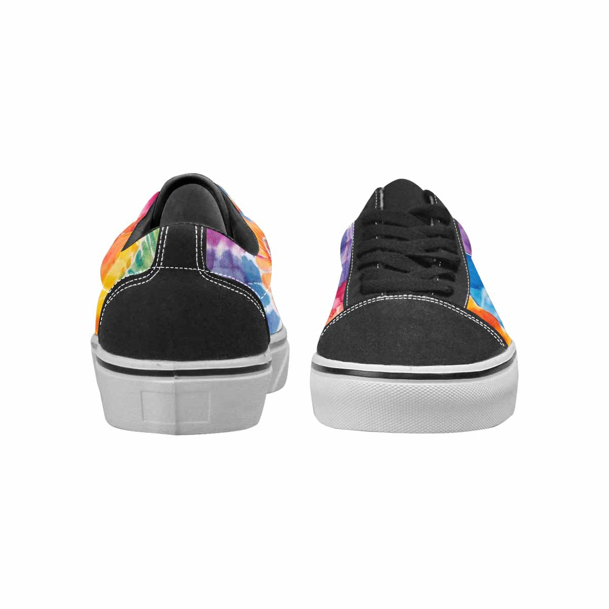 WOMEN'S Tie Dye Swirls Tie Lace-Up Canvas Neon Fantasy Custom Shoes