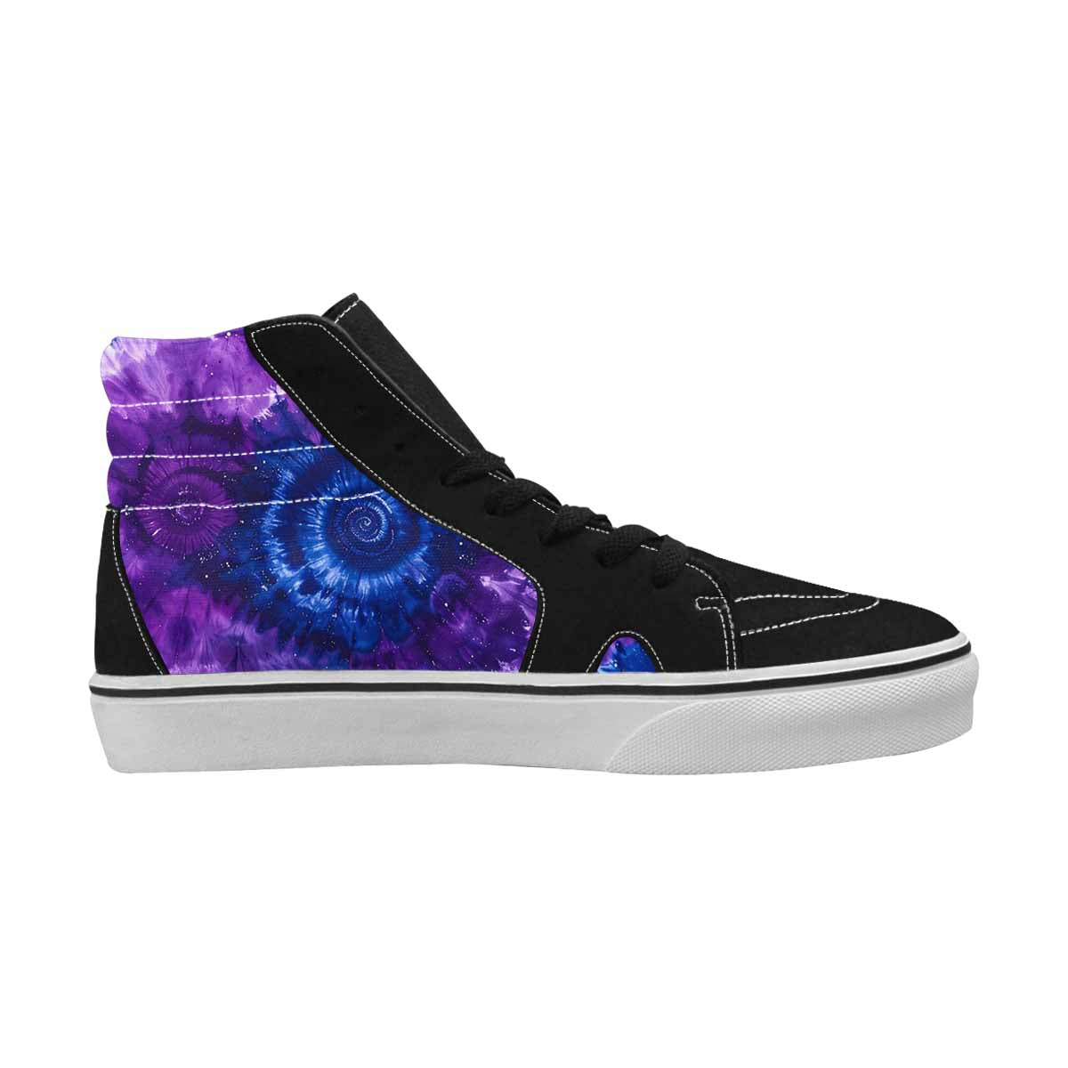 WOMEN'S Cosmic Tie Dye High Top Canvas Vibrant Chaos Custom Sneakers