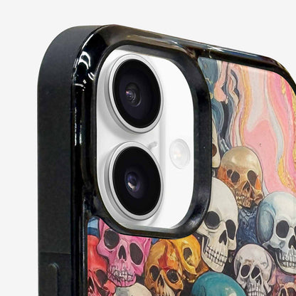 iPhone 16 Case — Skulls Marbleskulls Pattern, Custom Made Phone Cover