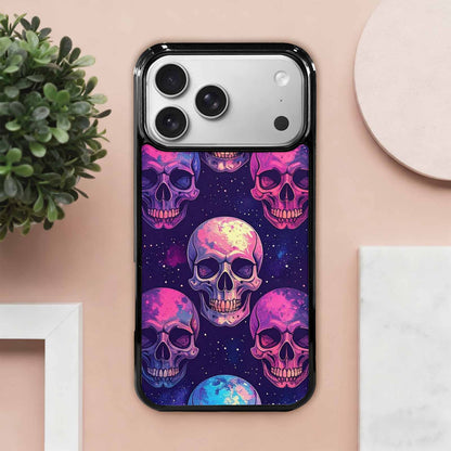 iPhone 17 Pro Max Case — Galaxy Skulls Art Seamless Gothic Skulls, Customized Protective Case