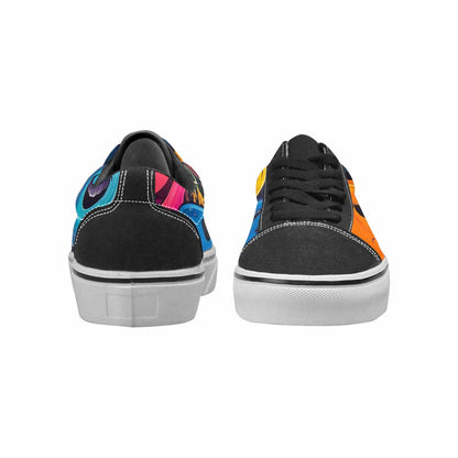 WOMEN'S Smiley Faces Lace-Up Canvas Neon Fantasy Custom Shoes