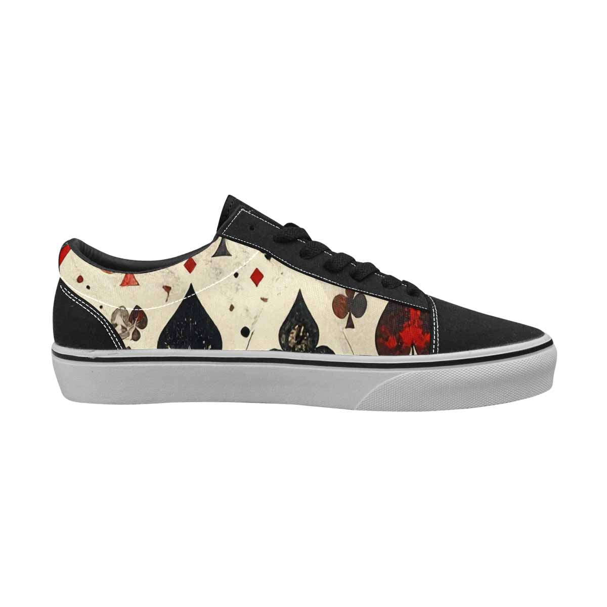 WOMEN'S Playing Card Suit Canvas Lace-Up Vibrant Chaos Shoes
