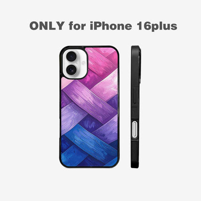 iPhone 16 Plus Case — Bisexual Flag Color Theme Small Rainbow, Personalized Phone Case