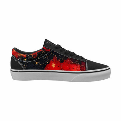 WOMEN'S Zodiac Constellation Lace-Up Canvas Vibrant Chaos Sneakers