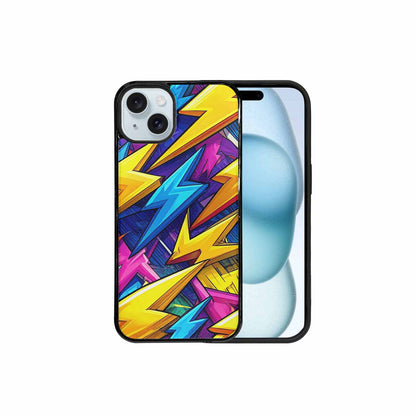 iPhone 15 Plus Case — Lightning Bolt Storm Pattern Hundreds Of, Custom Designed Case Cover