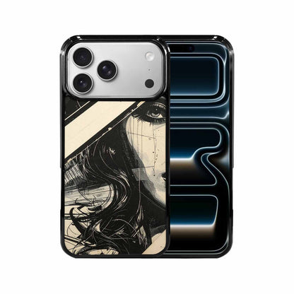 iPhone 17 Pro Max Case — Black And White Solid Retro Vintage, Personalized Phone Case