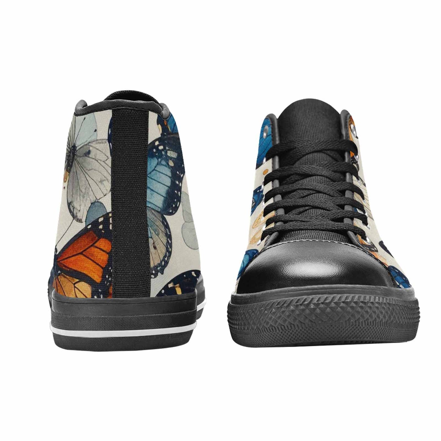 MEN'S Butterfly Wing High Top Canvas Dark Academia Custom Sneakers