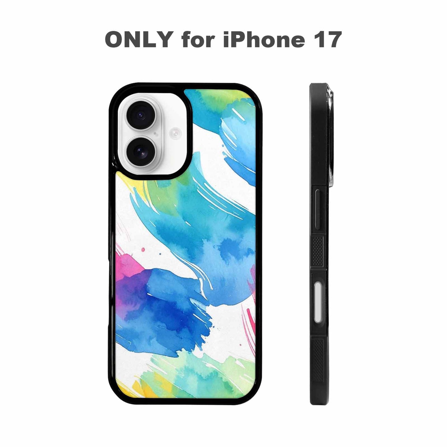 iPhone 17 Case — Trans Strong Watercolor Seamless Watercolor Abstract, Custom Art Phone Cover