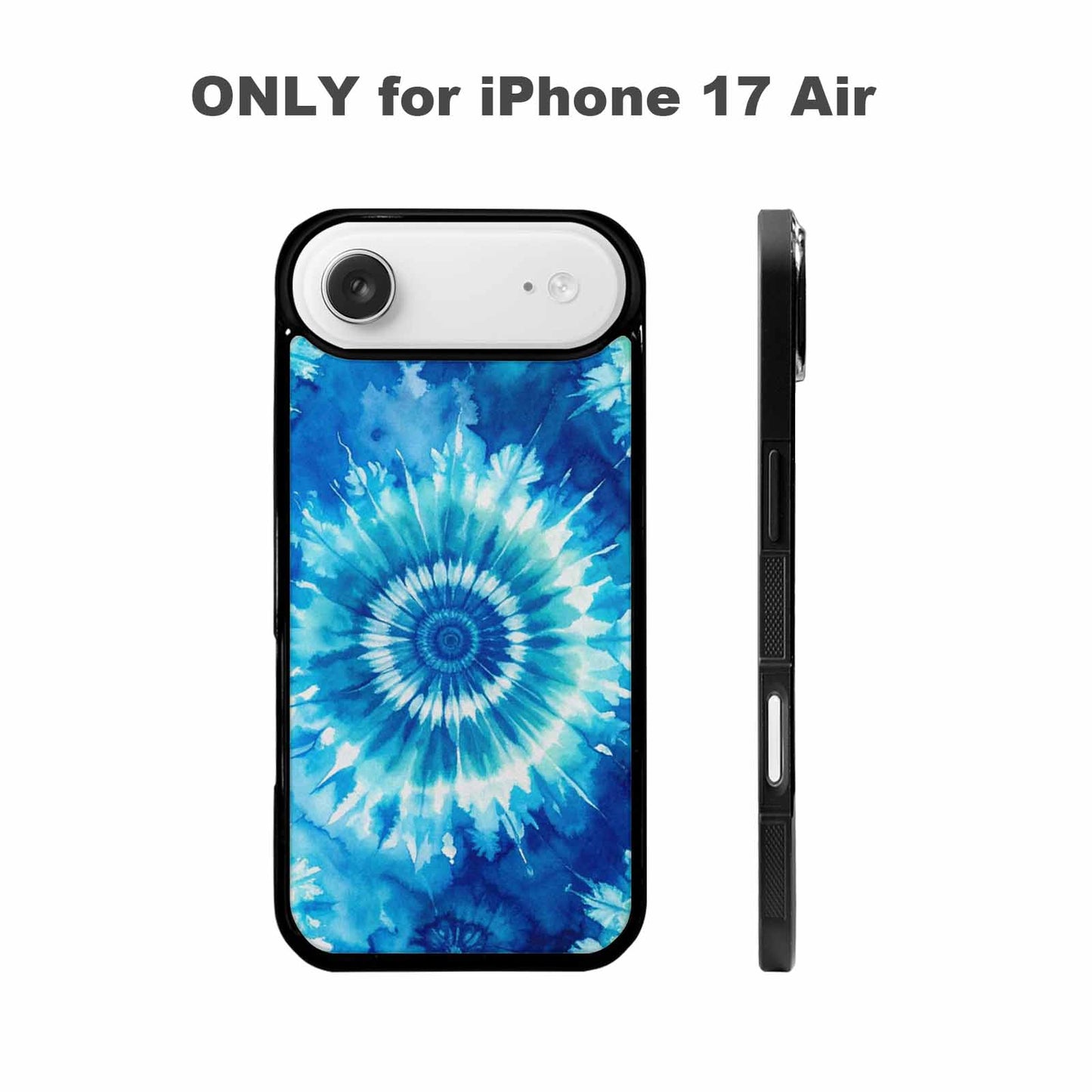 iPhone 17 Air Case — Tie Dye Ocean Blues Blended Tie, Customized Protective Case