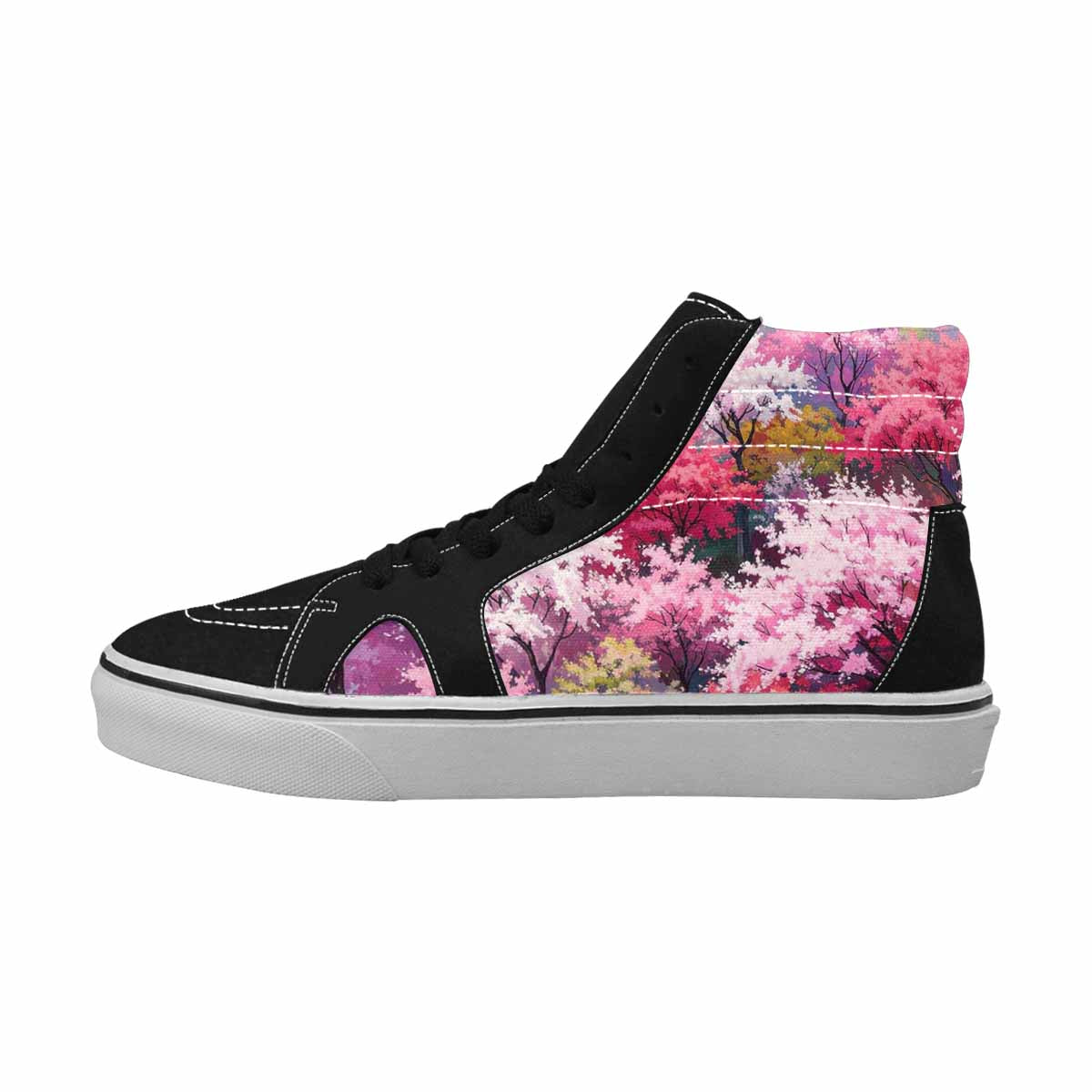 MEN'S Cherry Blossom Branch Cherry High Top Canvas Wallpaper Art Custom Sneakers