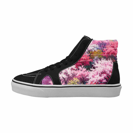 MEN'S Cherry Blossom Branch Cherry High Top Canvas Wallpaper Art Custom Sneakers