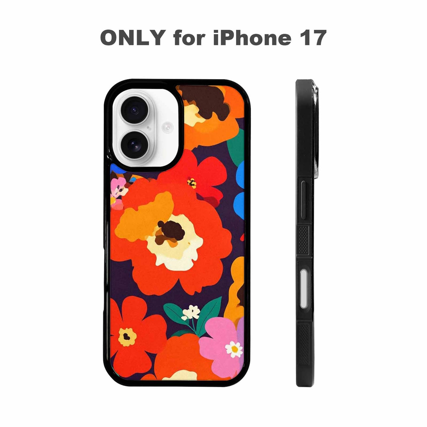 iPhone 17 Case — Leopard Print Floral Seamless Animal Print, Personalized Phone Case