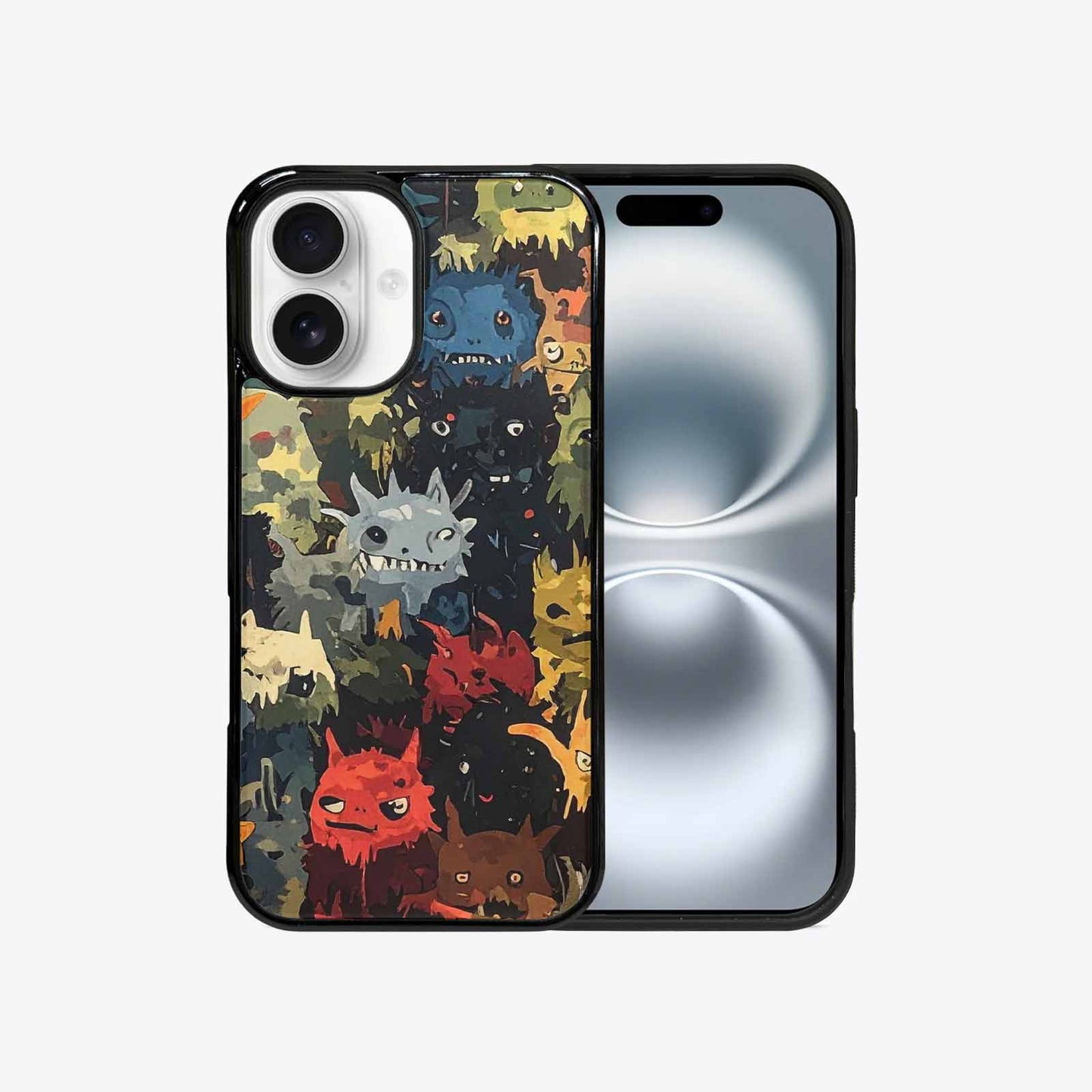 iPhone 16 Case — Monsters Camomonsters Pattern Okl, Custom Art Phone Cover