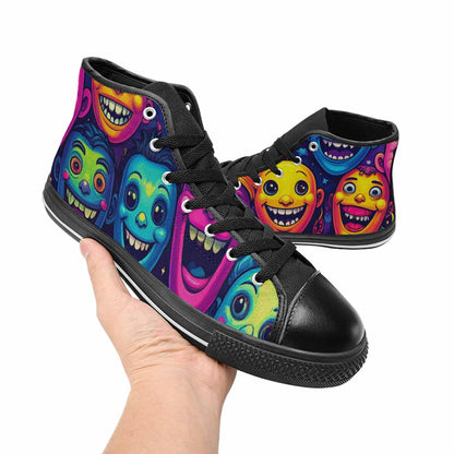 MEN'S Funny Looking Cartoon High Top Canvas Aesthetic Shoes