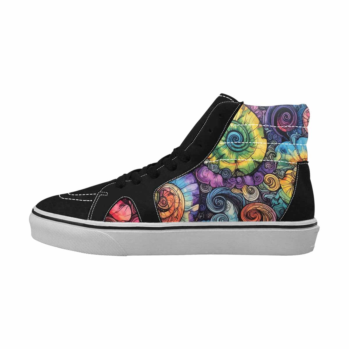 MEN'S Tie High Top Canvas Melting Art Sneakers