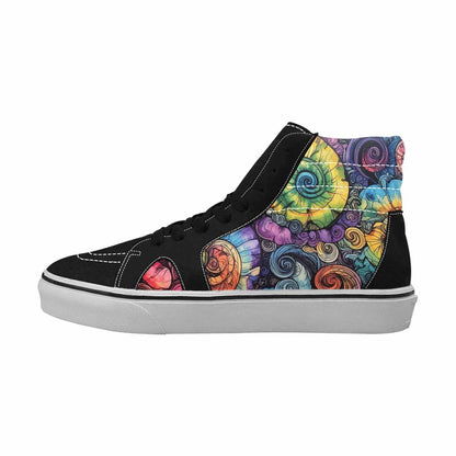 MEN'S Tie Dye High Top Canvas Wearable Art Aesthetic All Over Print Shoes