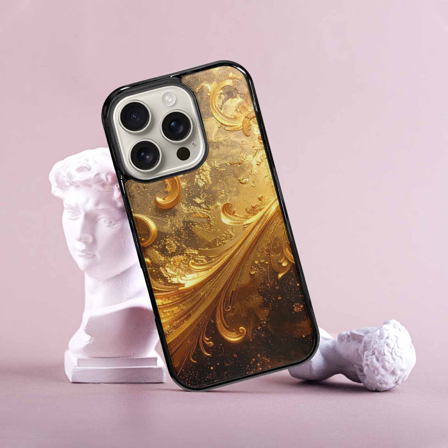 iPhone 16 Pro Case — Klimt Gold Leaf Artwork Pattern, Personalized Phone Case