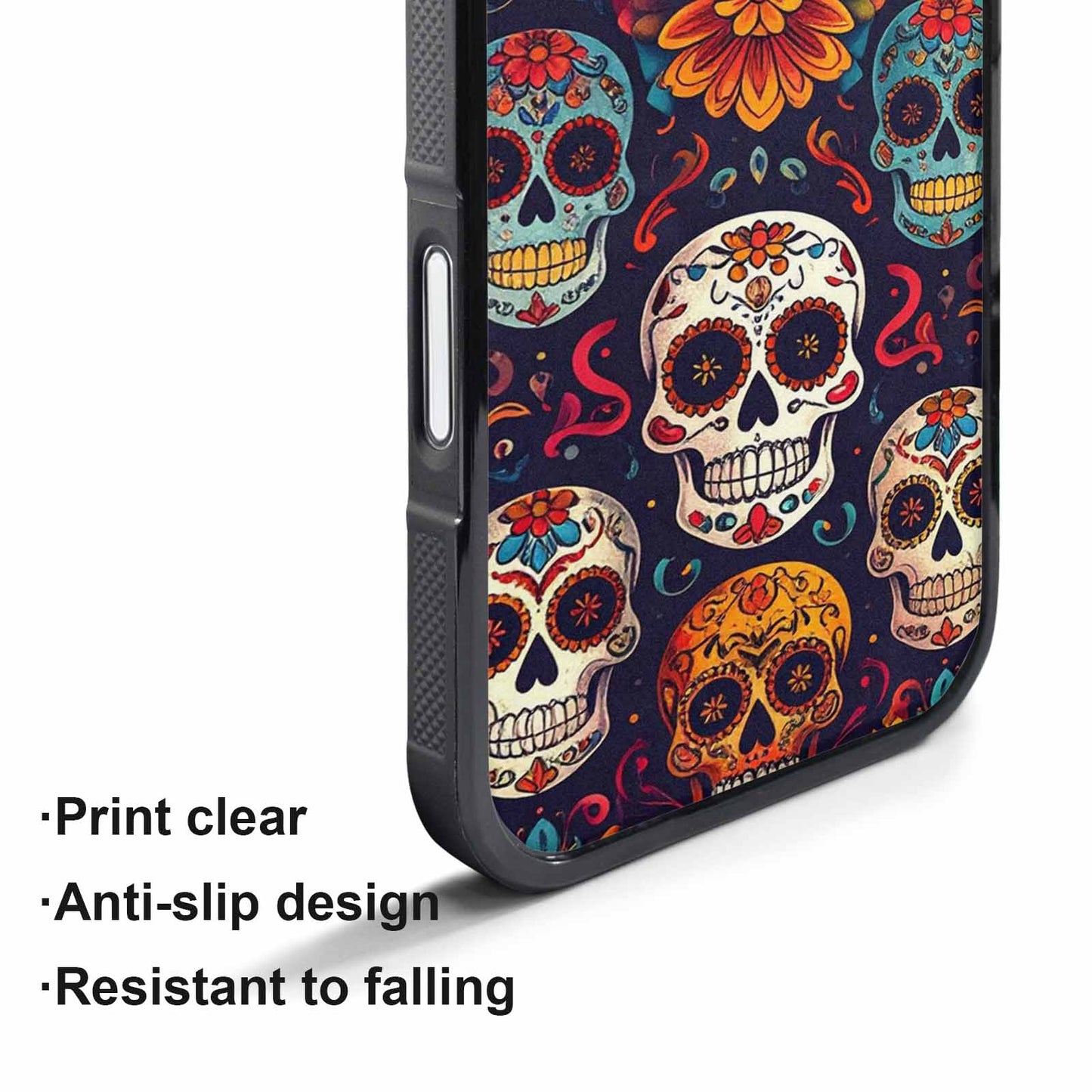 iPhone 17 Pro Max Case — Day Dead Sugar Skull Gothic Skulls, Personalized Phone Case