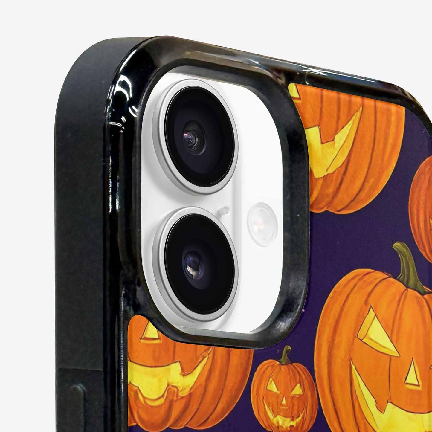 iPhone 16 Case — Halloween Jackolantern Purple Sky Custom, Personalized Phone Case