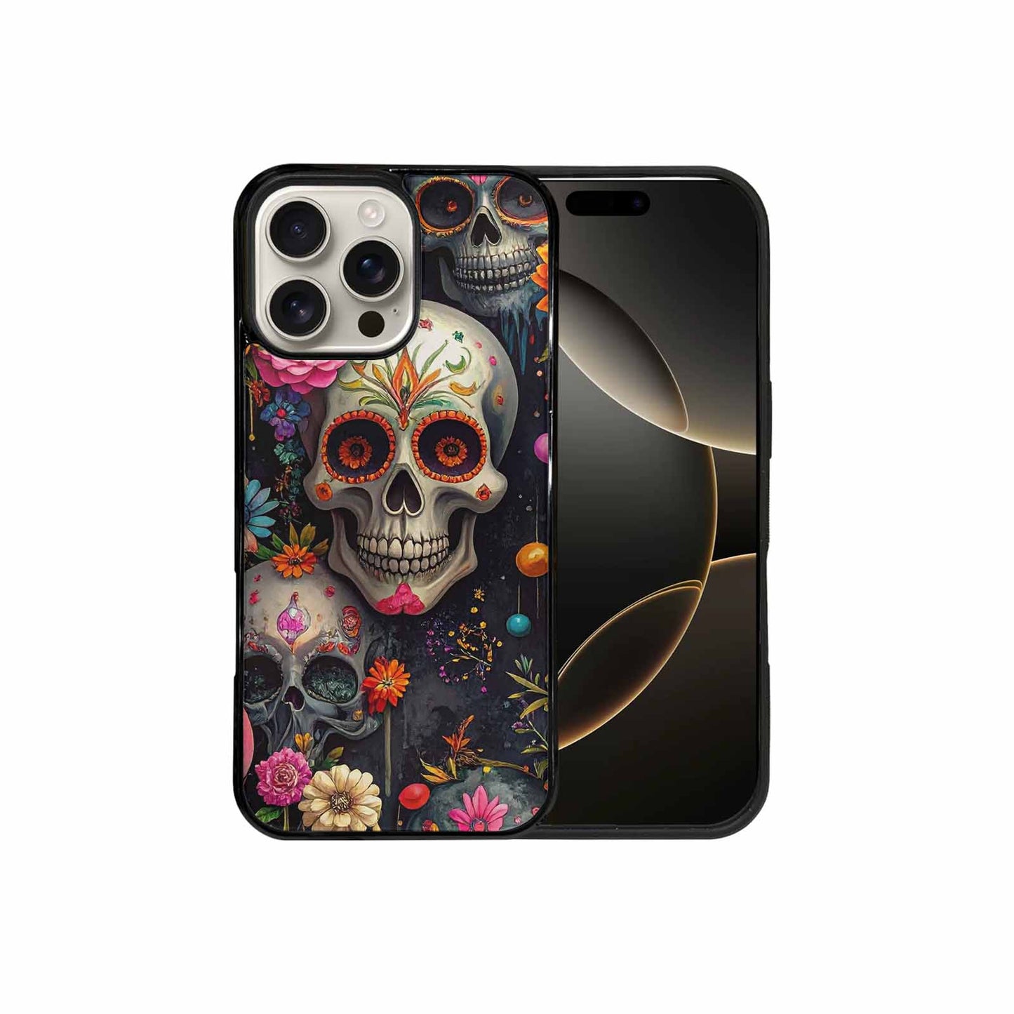 iPhone 16 Pro Max Case — Greyscale Black And White Dark Black, Custom Made Phone Cover