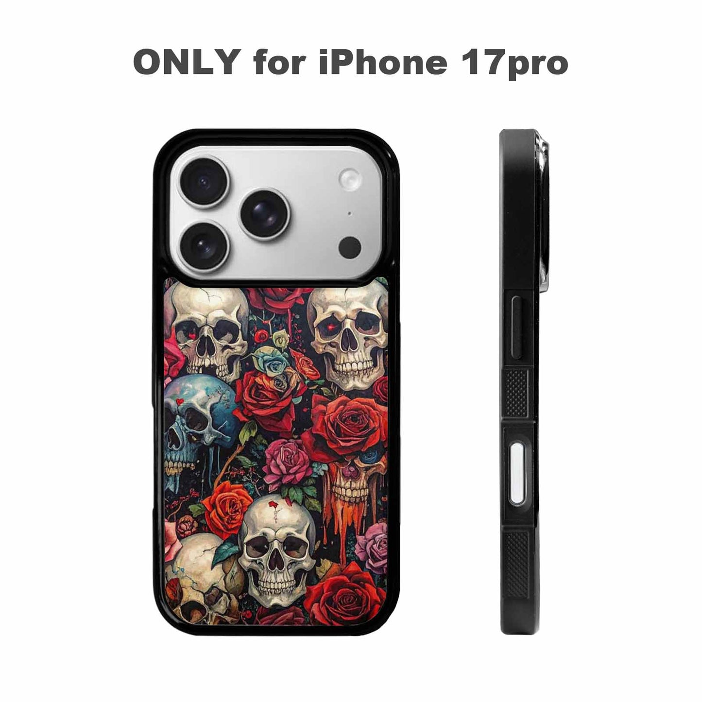 iPhone 17 Pro Case — Skulls And Rosesmelting Skulls A Gothic, Original Design Phone Case