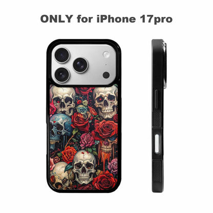 iPhone 17 Pro Case — Skulls And Rosesmelting Skulls A Gothic, Original Design Phone Case