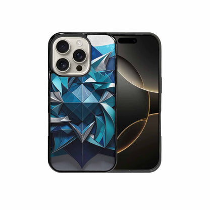 iPhone 16 Pro Case — Geometric Origami Art Pattern, Custom Printed Phone Case