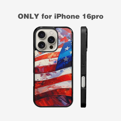 iPhone 16 Pro Case — Usa Flag Stars And Stripes Art, Custom Art Phone Cover