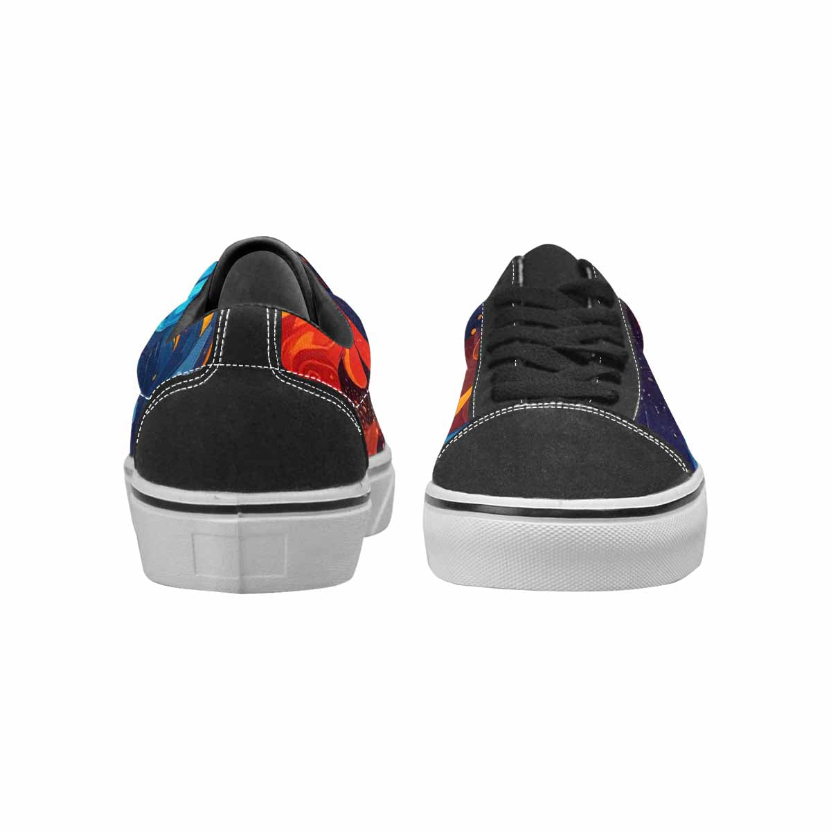 WOMEN'S Fire Flame Canvas Lace-Up Dark Academia Sneakers
