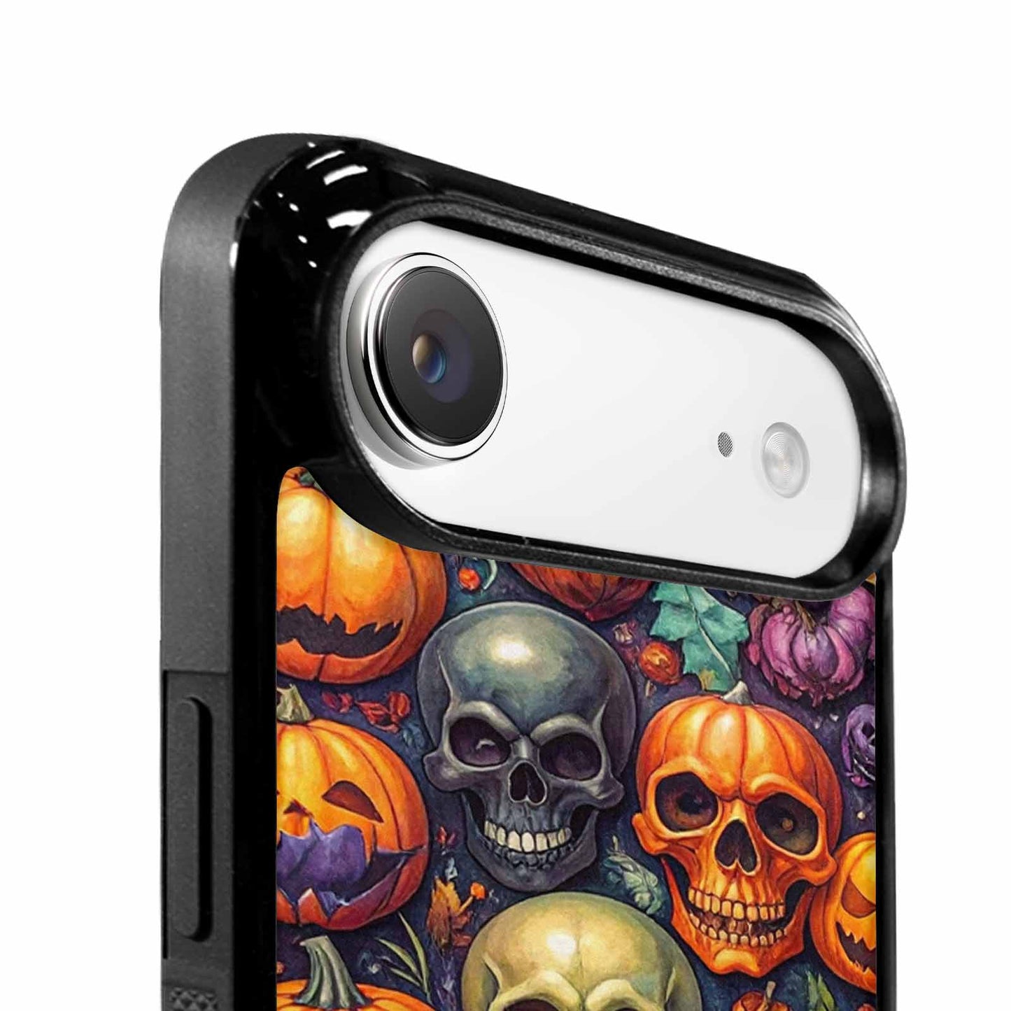 iPhone 17 Air Case — Skulls Halloween Orange Black Small Gothic, Customized Protective Case