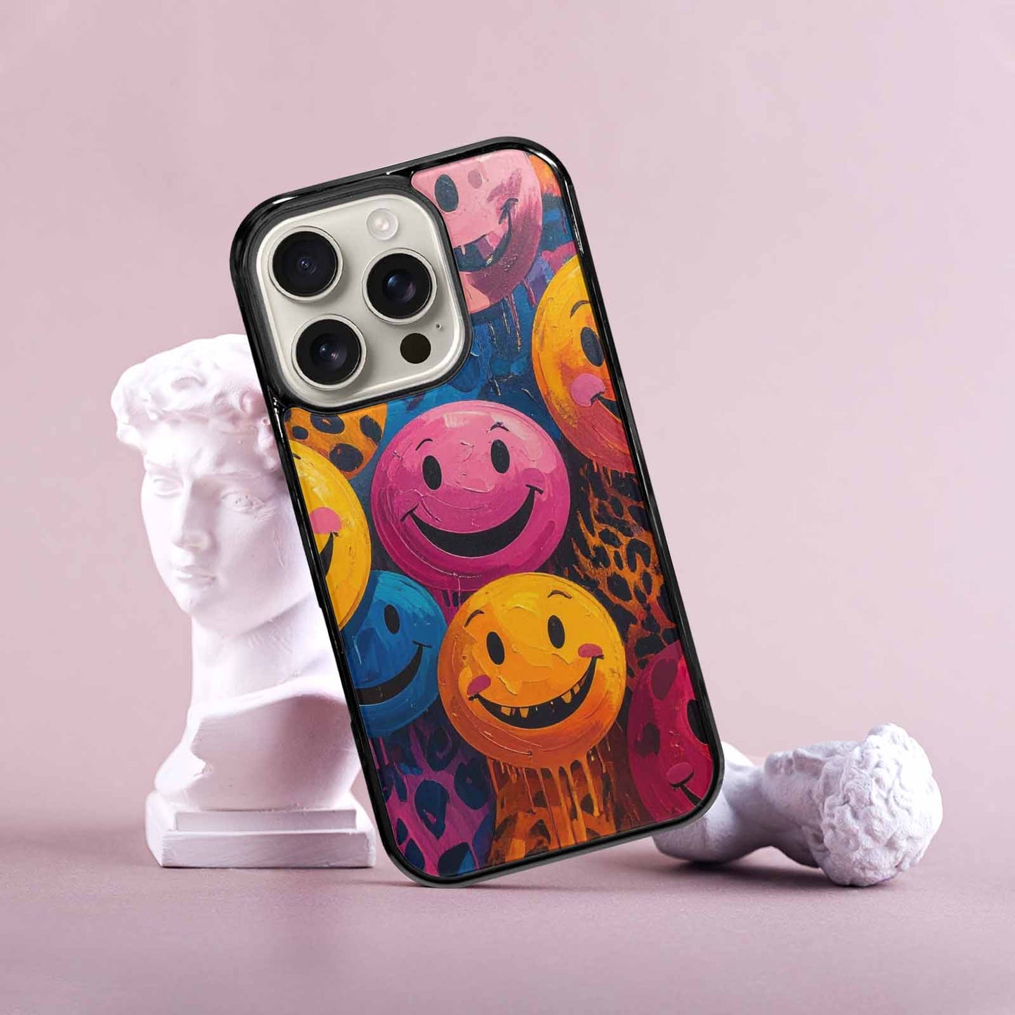iPhone 16 Pro Case — Smiley Faces Animal Printsmile P7v, Customized Protective Case