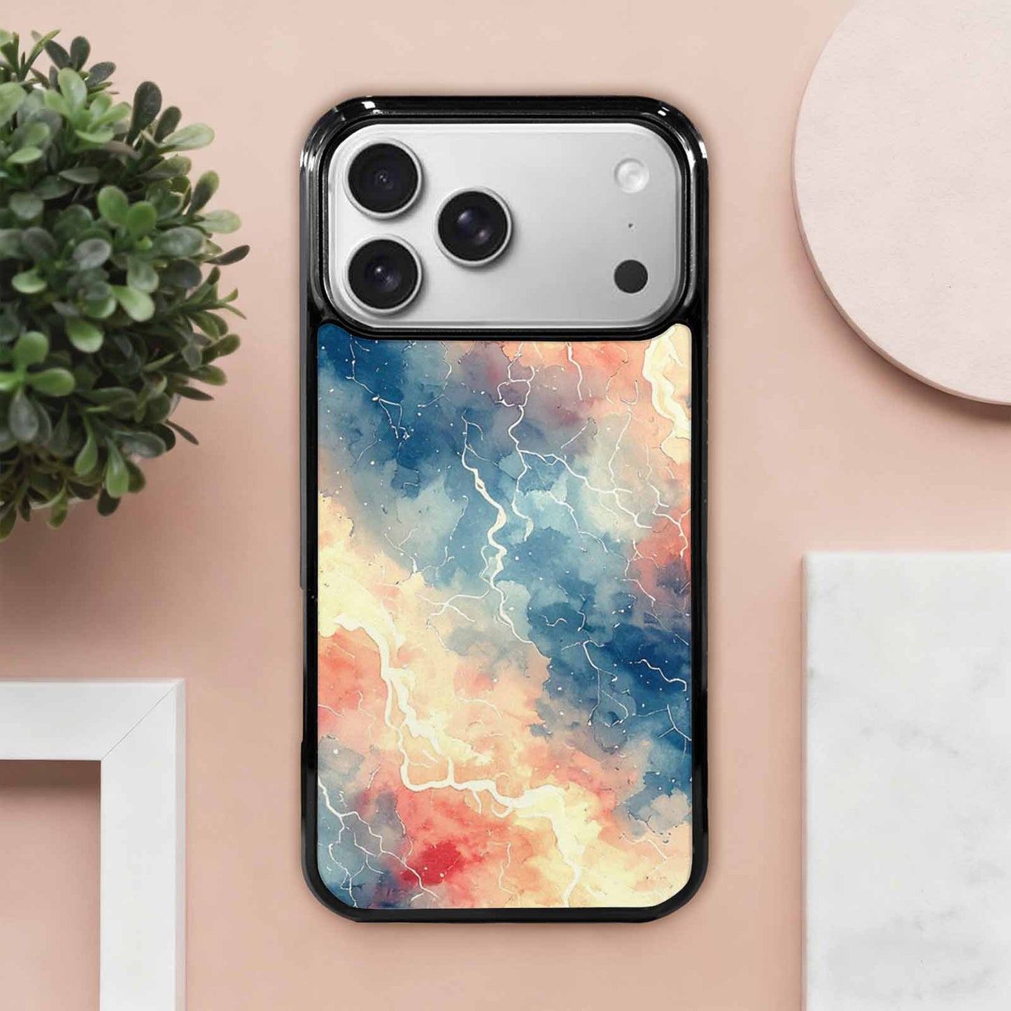 iPhone 17 Pro Max Case — Vintage Spring Lightning Retro Vintage, Custom Printed Phone Case