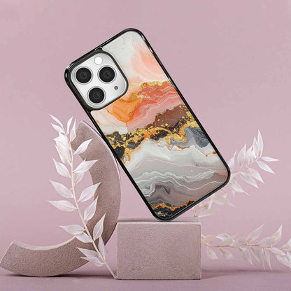 iPhone 15 Pro Max Case — Marble Vein Marble Veins Pattern Hundreds, Custom Phone Case