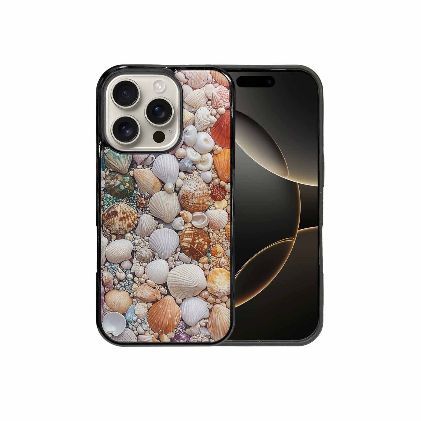 iPhone 16 Pro Case — Seashell Collage Seashell Collage Pattern Hundreds, Custom Printed Phone Case