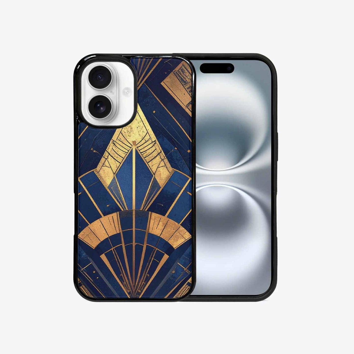 iPhone 16 Case — Art Deco Illustration Pattern, Customized Protective Case