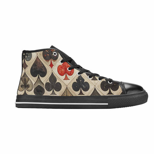 WOMEN'S Playing Card Suit High Top Canvas Y2K Custom Sneakers