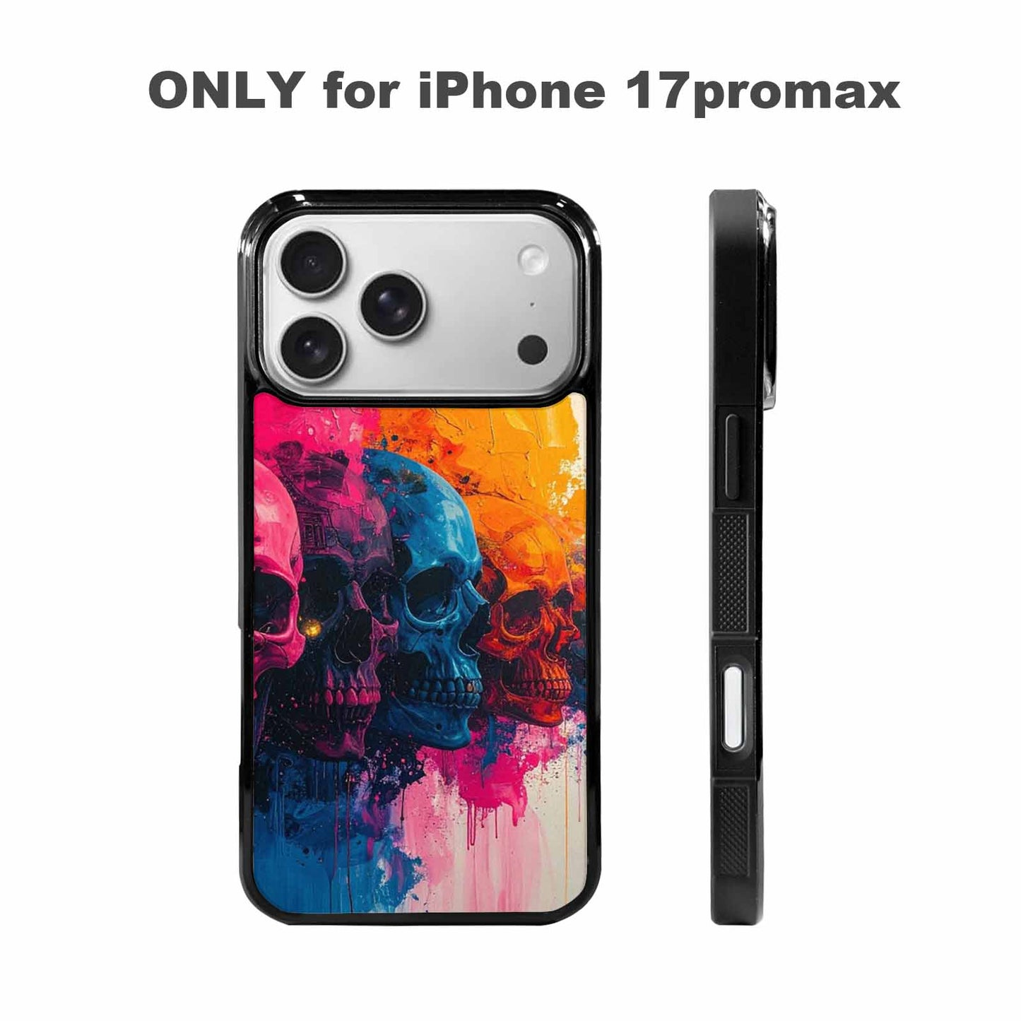 iPhone 17 Pro Max Case — Skull Dark Art Gothic Print Gothic, Customized Protective Case