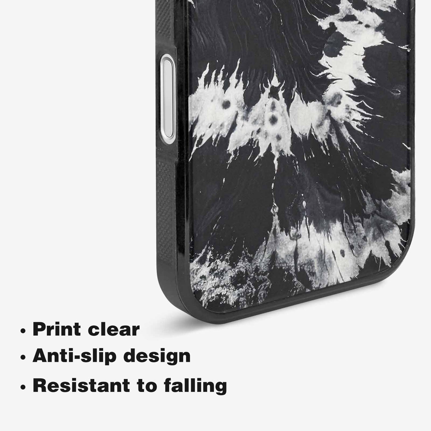 iPhone 16 Plus Case — Black White Animal Print, Custom Made Phone Cover