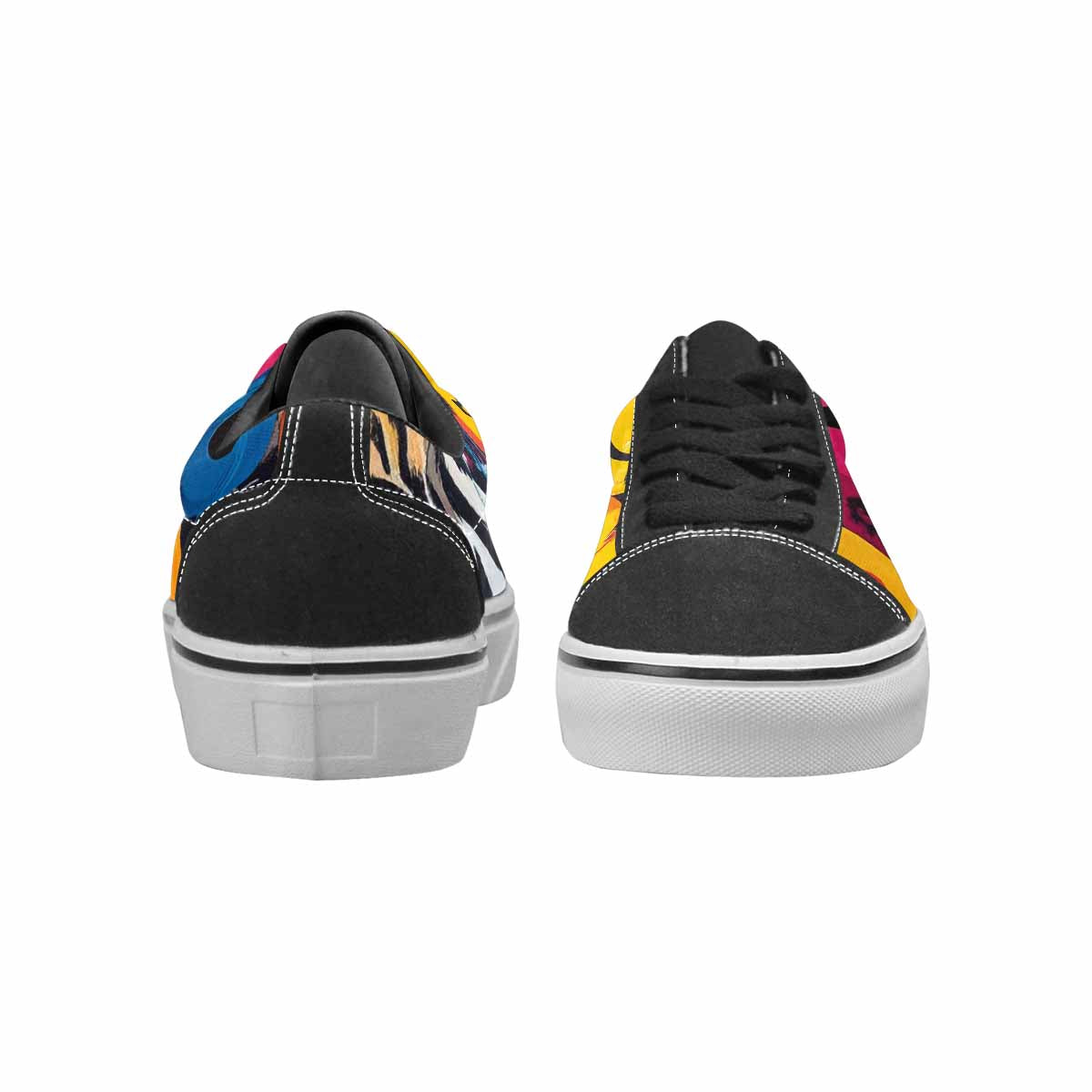 WOMEN'S Smiley Faces Lace-Up Canvas Grunge Shoes
