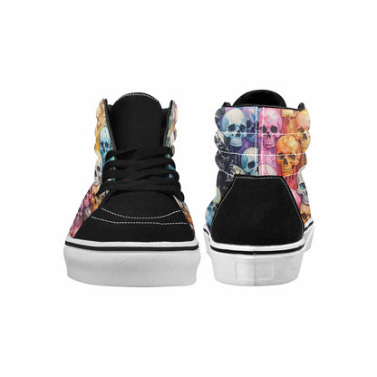 MEN'S Skulls  Marble Skulls High Top Canvas Vibrant Chaos Custom Sneakers