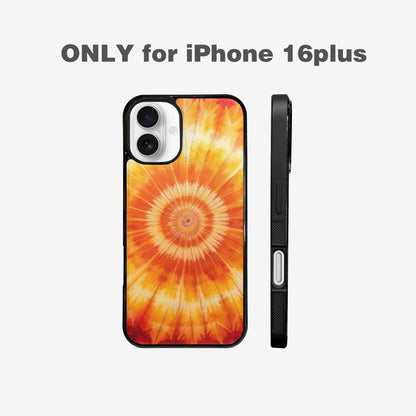 iPhone 16 Plus Case — Ombre Tie Dye Warm, Custom Art Phone Cover