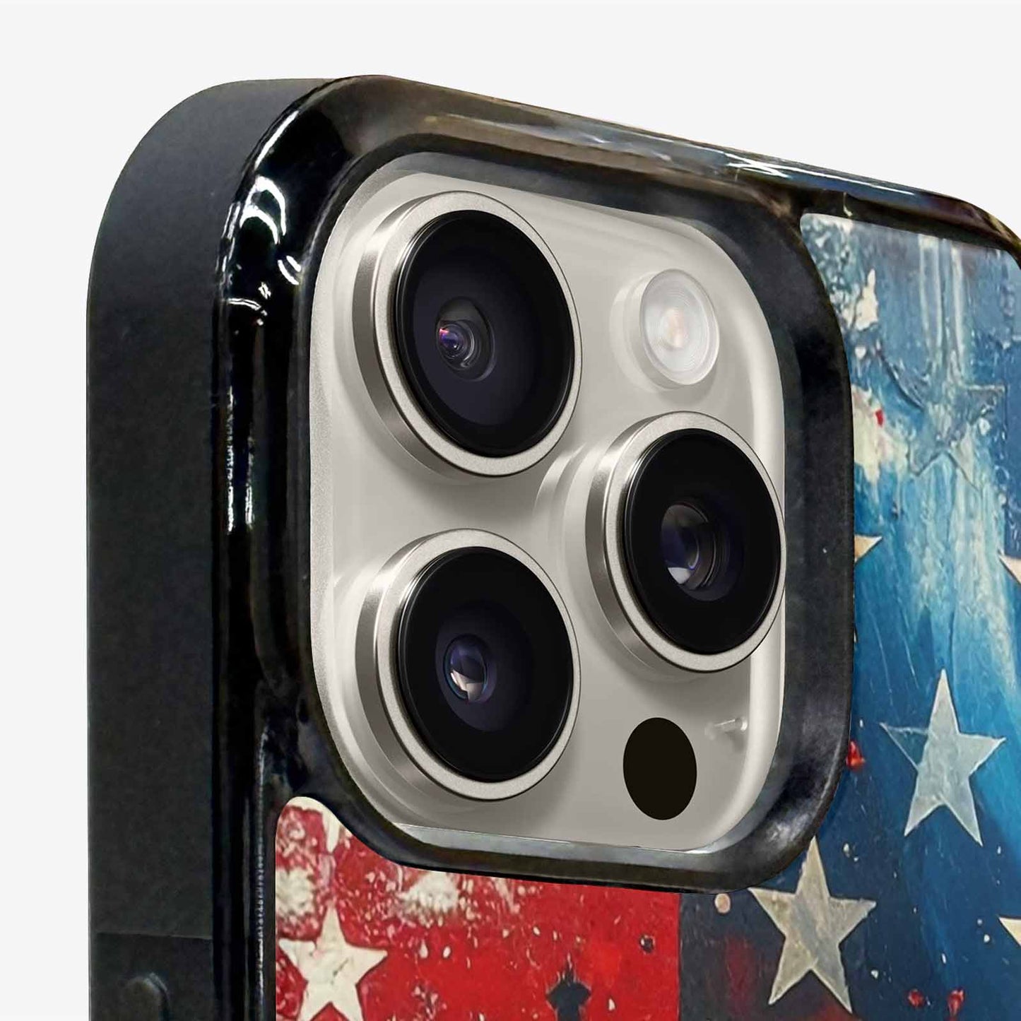 iPhone 15 Pro Max Case — Patriotic Stars And Stripes American Stars, Original Design Phone Case