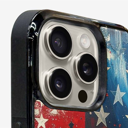 iPhone 15 Pro Max Case — Patriotic Stars And Stripes American Stars, Original Design Phone Case