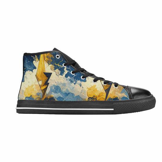 MEN'S Lightning Bolt High Top Canvas Aesthetic Custom Shoes