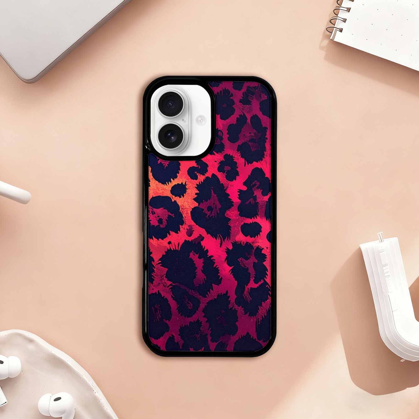 iPhone 17 Case — Leopard Print Dark Seamless Animal Print, Custom Phone Case