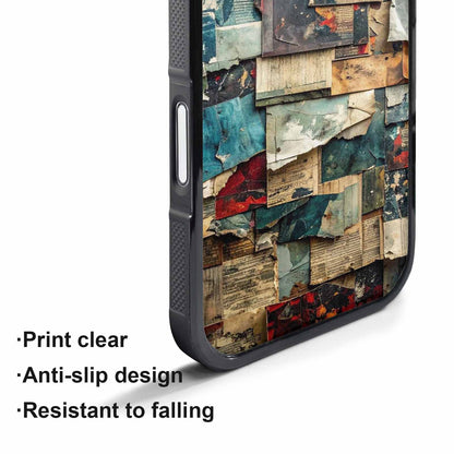 iPhone 17 Pro Max Case — Distressed Grunge Texture Pattern Original Art, Custom Art Phone Cover