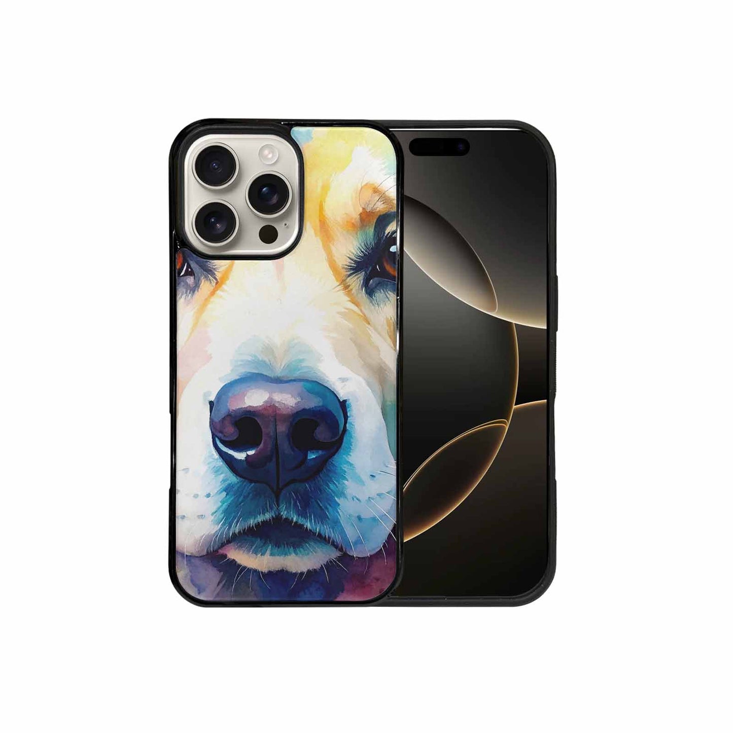 iPhone 16 Pro Max Case — Golden Retriever Watercolor Art Pattern, Unique Phone Case Design